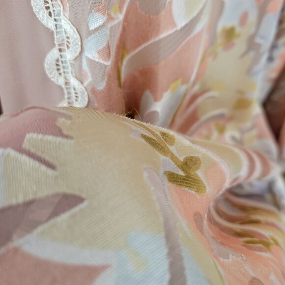 Upcycled Tie Front Burnout Duster Longline Long Sleeves - Picture 7 of 14